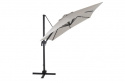 Linz\'s gratis -bakende parasol 2,5x2,5 m - hvid/grå