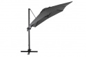 Linz\'s gratis -hængende parasol 2,5x2,5 m - antracit/grå