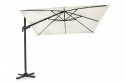 Linz\'s gratis -hængende parasol 3x3 m - Antracit/khaki