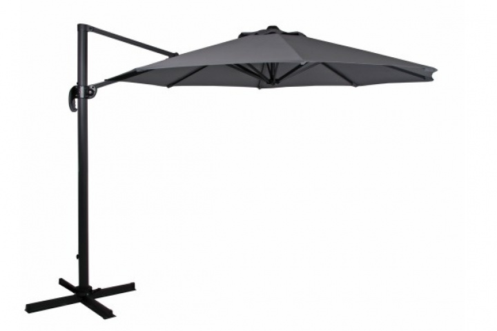 Linz\'s gratis -hængende parasol Ø 3 m - Antracit/grå i gruppen Udendørs møbler / Solbeskyttelse / Parasoller hos Sommarboden i Höllviken AB (1480-73-07)