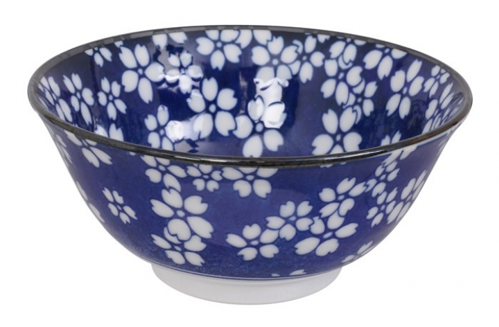 Japansk skål Ø 15 cm - blå/hvid i gruppen Indretning / Køkken & Dækning / Fedt, tallerkener & skåle hos Sommarboden i Höllviken AB (15430-TD)
