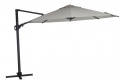 Varallo frihængende parasol Ø 375 cm - antracit/khaki