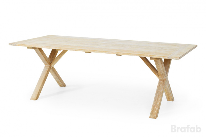 Brutus spisebord 220x95 cm H 75 cm - Hvid pigmenteret i gruppen Udendørs møbler / Materiale / Teakmøbler / Bord - Teakmøbler hos Sommarboden i Höllviken AB (1991)