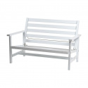 Sofa 2 sæder aluminium - hvid