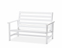 Sofa 2 sæder aluminium - hvid