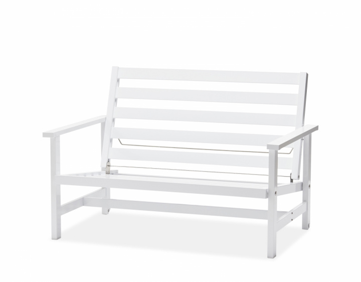 Sofa 2 sæder aluminium - hvid i gruppen Udendørs møbler / Loungemøbler / Loungemoduler / 2-sæders sofa - loungemoduler hos Sommarboden i Höllviken AB (2008-FF)