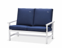 Sofa 2 sæder aluminium - hvid