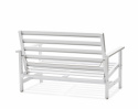 Sofa 2 sæder aluminium - hvid