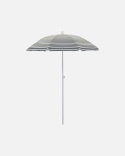 Oktogon strand-/haveparasol - grøn/hvid