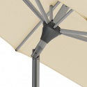 Alu -twist parasol Ø3 m - naturlig hvid