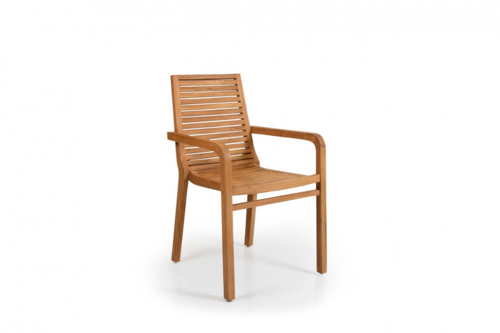 Volo\'s lænestolsstabelbar - teak i gruppen Udendørs møbler / Materiale / Teakmøbler / Stole med armlæn - Teakmøbler hos Sommarboden i Höllviken AB (20462)