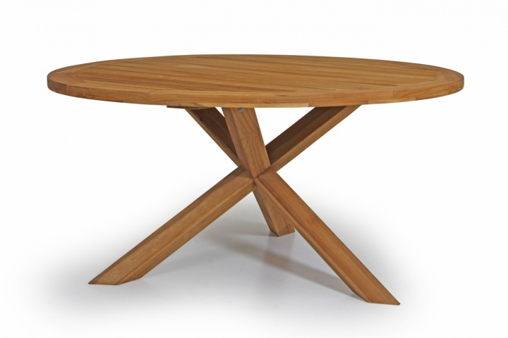 Eios spisebord ø 150 cm - teak i gruppen Udendørs møbler / Materiale / Teakmøbler / Spisebord - Teakmøbler hos Sommarboden i Höllviken AB (2047)