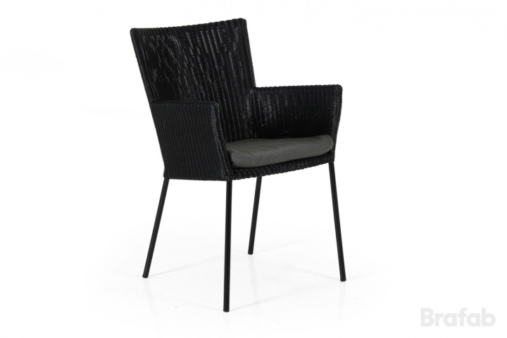 Clarita Frame stol - sort/grå pude i gruppen Udendørs møbler / Altanmøbler / Hotel og restaurant hos Sommarboden i Höllviken AB (2069-8-7)