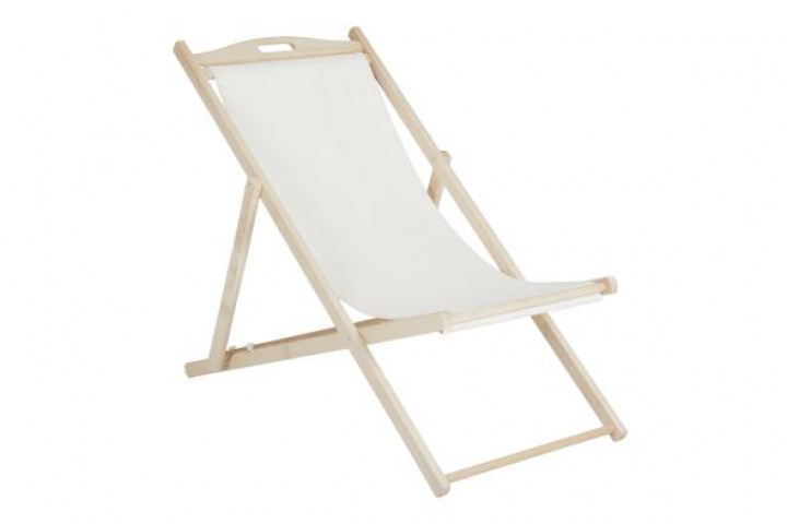 Dingla Beach Chair - Natur/Canvas i gruppen Udendørs møbler / Slap af / Beachstole hos Sommarboden i Höllviken AB (2130-2)