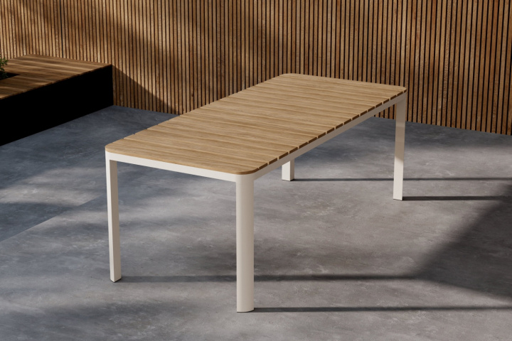 Etna spisebord 210x90 H73 cm – beige/aintwood i gruppen Udendørs møbler / Bord / Spisebord hos Sommarboden i Höllviken AB (2141-222)