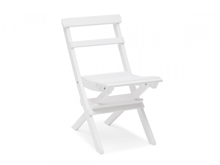 Torpet stol, foldning - hvid i gruppen Udendørs møbler / Materiale / Fyrretræsmøbler / Stole - Fyrretræsmøbler hos Sommarboden i Höllviken AB (220477)