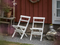 Torpet stol, foldning - hvid