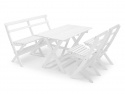 Torpet stol, foldning - hvid