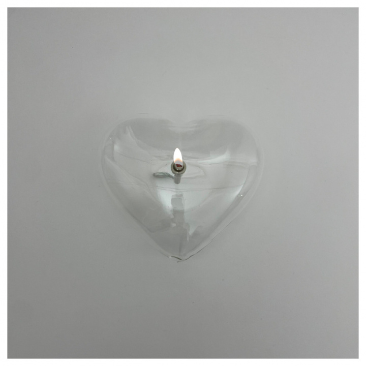 Olielampe Heart, XL - clear i gruppen Indretning / Dekoration / Oil lamper hos Sommarboden i Höllviken AB (24-HEART-XL)