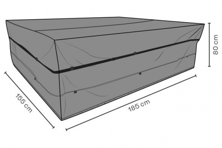 Möbelskydd matgrupp 185x155x80 cm, andas - svart i gruppen Udendørs møbler / Møbelbeskyttelse / Møbelbeskyttelse og vedligeholdelse hos Sommarboden i Höllviken AB (2428-820)