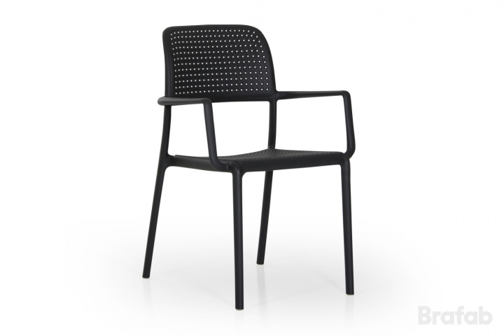 Bora Stack Chair M Karm - Anthracite i gruppen Udendørs møbler / Altanmøbler / Hotel og restaurant hos Sommarboden i Höllviken AB (242AN)