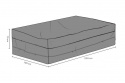 Sofabetræk 200x105x70 cm, vandtæt - sort