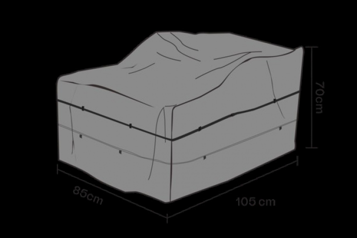 Møbelbetræk Lyra/Naos lænestol 85x105x70 cm, åndbar - sort i gruppen Udendørs møbler / Møbelbeskyttelse / Møbelbeskyttelse og vedligeholdelse hos Sommarboden i Höllviken AB (2482-820)