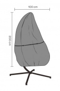 Møbelbetræk hængegynge 100x200 cm. vandtæt - sort