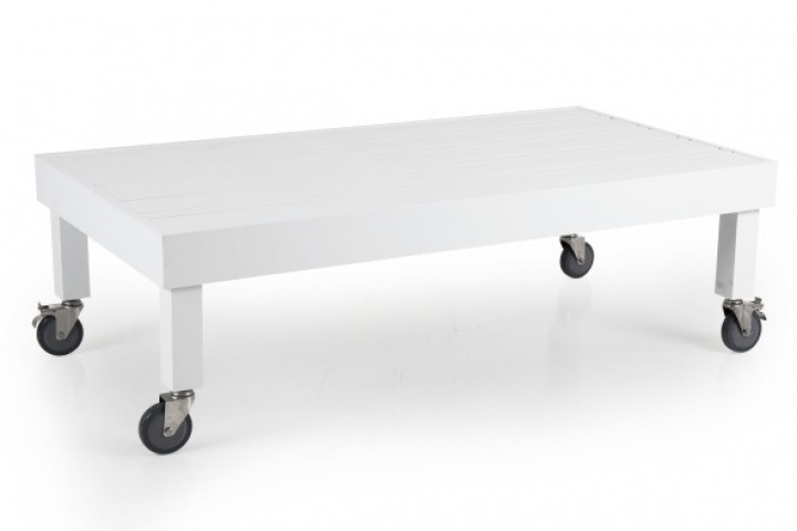 Ambon sofabord 140x74 cm - hvid i gruppen Udendørs møbler / Materiale / Aluminiummøbler / Sofabord & Sidebord - Aluminiummøbler hos Sommarboden i Höllviken AB (2536-50)