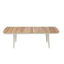 Rio loungebord 120x60 - sandy grey/teak