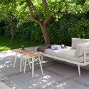Rio sidebord 50x45 - sandy grey/teak