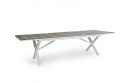 Hillmond spisebord udvides 238/297x100 cm - hvid/natur