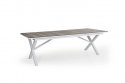 Hillmond spisebord udvides 238/297x100 cm - hvid/natur