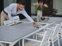 Hillmond spisebord udvides 238/297x100 - Hvid/grå