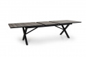 Hillmond spisebord udvides 238/297x100 cm - sort/natur