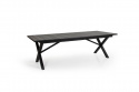 Hillmond spisebord udvides 238/297x100 cm - sort/grå