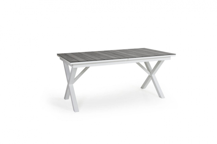 Hillmond spisebord udvides 166/226x100 cm - Hvid/grå i gruppen Udendørs møbler / Materiale / Aluminiummøbler / Spisebord - Aluminiummøbler hos Sommarboden i Höllviken AB (2647-50-74)