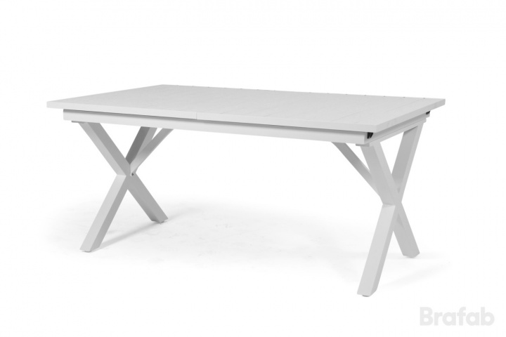 Hillmond Spisebord Udvidelig 160/220x100 cm - Matte hvid i gruppen Udendørs møbler / Materiale / Aluminiummøbler / Spisebord - Aluminiummøbler hos Sommarboden i Höllviken AB (2647-50)