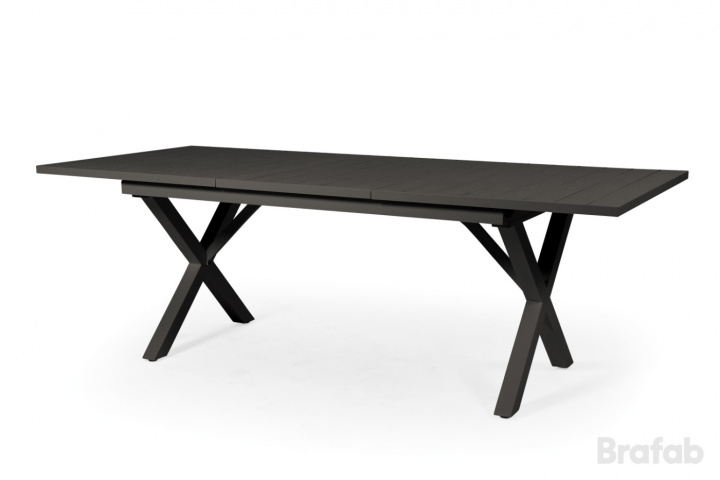 Hillmond Spisebord Udvidelig 160/220x100 cm - Matte sort i gruppen Udendørs møbler / Materiale / Aluminiummøbler / Spisebord - Aluminiummøbler hos Sommarboden i Höllviken AB (2647-80)