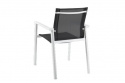 Delia Frame Chair - White/Black Textilene