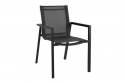 Delia Frame Chair - Black/Black Textilene