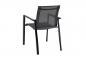 Delia Frame Chair - Black/Black Textilene