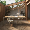 Mood Nova havebord 219x100 H74 - sandy grey/teak