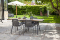 Parc havebord 197,5x88 H74 - antracit/teak