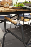 Parc havebord 197,5x88 H74 - antracit/teak