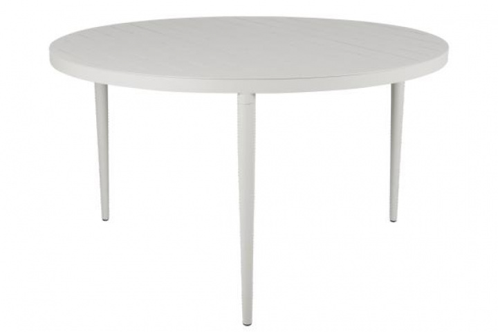 Bigby spisebord ø 130 H73 cm - lysegrå i gruppen Udendørs møbler / Materiale / Aluminiummøbler / Spisebord - Aluminiummøbler hos Sommarboden i Höllviken AB (2866-71)