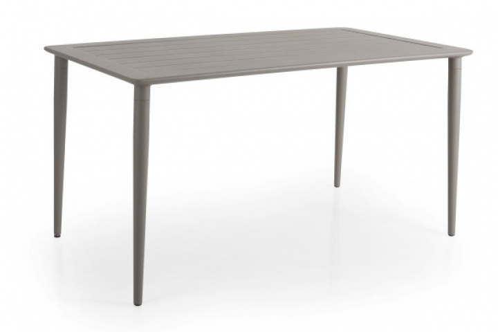 Nimes spisebord 140x78 H73 cm - Khaki i gruppen Udendørs møbler / Materiale / Aluminiummøbler / Spisebord - Aluminiummøbler hos Sommarboden i Höllviken AB (3106-21)