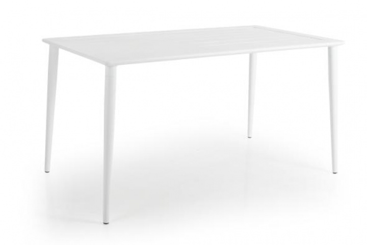 Nimes spisebord 140x78 H73 cm - Hvid i gruppen Udendørs møbler / Materiale / Aluminiummøbler / Bord - Aluminiummøbler hos Sommarboden i Höllviken AB (3106-50)