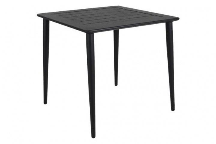 Nimes spisebord 78x78 H73 cm - sort i gruppen Udendørs møbler / Materiale / Aluminiummøbler / Spisebord - Aluminiummøbler hos Sommarboden i Höllviken AB (3107-80)