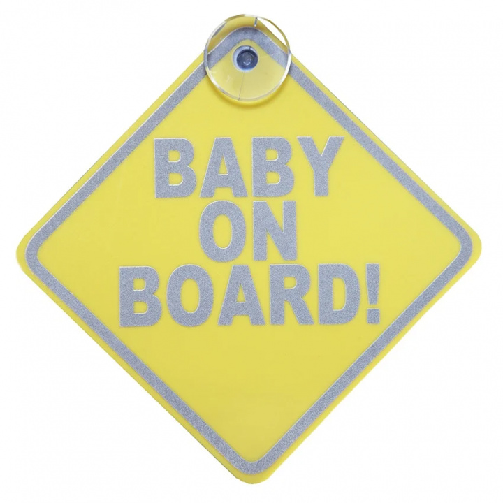 Baby on board refleks – gul i gruppen Legetøj / Legetøj / 0-2 år hos Sommarboden i Höllviken AB (3140-fk)